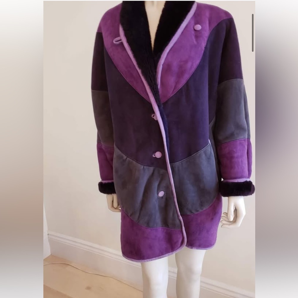 Leprechaun Sheepskin Company Patchwork Women's Coat - Rare